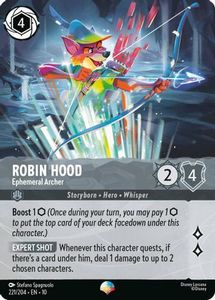 Lorcana Singles: Robin Hood - Ephemeral Archer (Epic) (221/204) - Whispers in the Well Holofoil