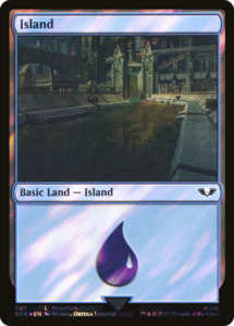 Mtg Singles Instock: Island (40K-307) [Warhammer 40,000 Commander] Foil