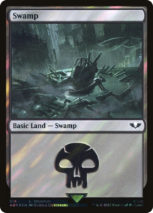 Mtg Singles Instock: Swamp (40K-314) [Warhammer 40,000 Commander] Foil