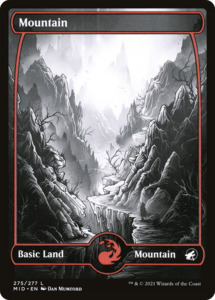 Mountain (MID-275) [Innistrad: Midnight Hunt]: (Full Art, Showcase) Foil