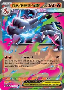 Pokemon Singles In Stock: Mega Charizard X ex - 013/094 13 - [ME02 Phantasmal Flames] Holofoil