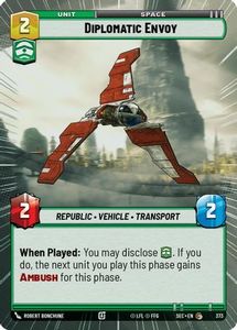 Star Wars Unlimited Single In Stock: Diplomatic Envoy (Hyperspace) (373) [Secrets of Power]