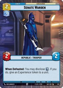 Star Wars Unlimited Single In Stock: Senate Warden (Hyperspace) (323) [Secrets of Power]