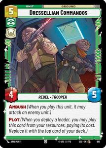 Star Wars Unlimited Single In Stock: Dressellian Commandos (Foil) (610) [Secrets of Power] Foil