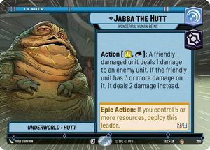 Star Wars Unlimited Single In Stock: Jabba the Hutt - Wonderful Human Being (Hyperspace) (266) [Secrets of Power]