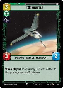 Star Wars Unlimited Single In Stock: ISB Shuttle (Foil) (593) [Secrets of Power] Foil