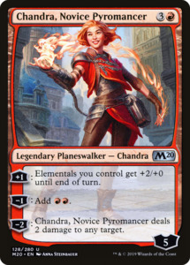 Mtg Singles Instock: Chandra, Novice Pyromancer (M20-128) [Core Set 2020]