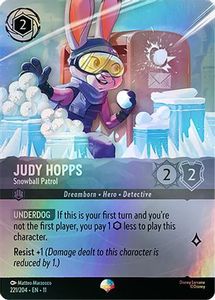 Lorcana Singles: Judy Hopps - Snowball Patrol (Epic) (221/204) - Winterspell Holofoil