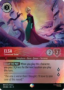 Lorcana Singles: Elsa - Concerned Sister (Epic) (215/204) - Winterspell Holofoil