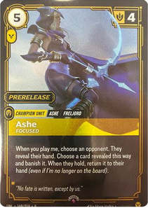 New Arrivals: Ashe - Focused (169/219) - Riftbound Organized Play Promotional Cards Foil
