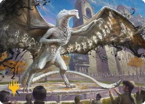 Mtg Singles Instock: Silverquill, the Disputant Art Card (Gold-Stamped Planeswalker Symbol) (ASSOS-023) [Art Series: Secrets of Strixhaven]