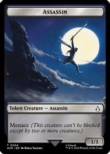 Mtg Singles Instock: Assassin // Shapeshifter Double-Sided Token (ACR-4 // 2) [Assassin's Creed Tokens] Foil