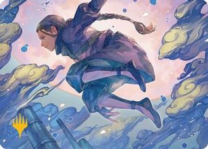 Mtg Singles Instock: Katara, Seeking Revenge Art Card (Gold-Stamped Planeswalker Symbol) (ASTLA-029) [Art Series: Avatar: The Last Airbender]