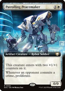 Fresh Mtg Singles: Patrolling Peacemaker (Extended Art) (EOC-025) [Commander: Edge of Eternities]