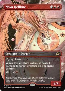 Fresh Mtg Singles: Nova Hellkite (Borderless) (EOE-309) [Edge of Eternities] Foil