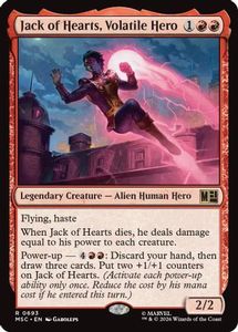 Mtg Singles Instock: Jack of Hearts, Volatile Hero (MSC-693) [Commander: Marvel Super Heroes]