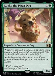 Mtg Singles Instock: Lucky the Pizza Dog (MSC-726) [Commander: Marvel Super Heroes]