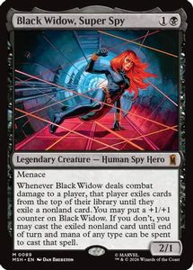 Mtg Singles Instock: Black Widow, Super Spy (MSH-089) [Marvel Super Heroes]