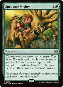 Mtg Singles Instock: Spry and Mighty (PPECL-195) [Promo Pack: Lorwyn Eclipsed] Foil
