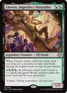 Mtg Singles Instock: Lluwen, Imperfect Naturalist (PPECL-232) [Promo Pack: Lorwyn Eclipsed] Foil