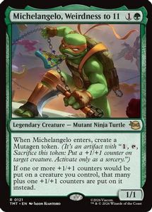 Fresh Mtg Singles: Michelangelo, Weirdness to 11 (TMT-121) [Teenage Mutant Ninja Turtles] Foil
