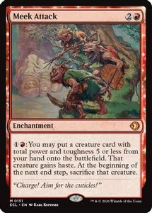 Fresh Mtg Singles: Meek Attack (ECL-151) [Lorwyn Eclipsed] Foil