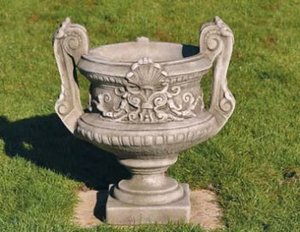 Birdfeeders — California Home & Garden: Dragonstone Handled Urn - California Home & Garden