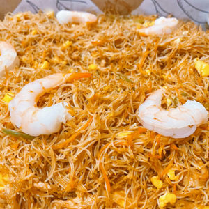 Fried Rice Noodle with Vegetable Eggs & Shrimp