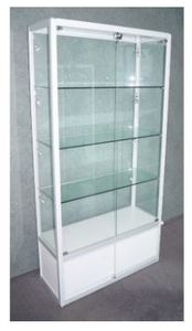 Display Cabinet Glass 1000w 400d 2000h (DUG204) - Cambrian Plastics