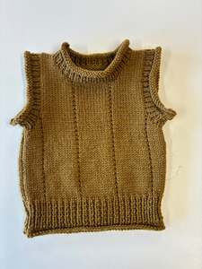 Hand Knit Market Place: Hand Knit New Zealand Merino Vest (Ref Bil)