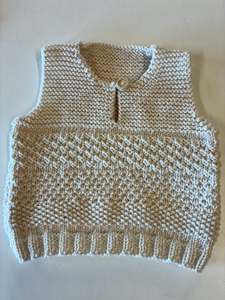 Hand Knit 1 Button Vest (Ref Pip)