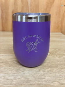 Gifts: Mugs Knitting Needles and Balls Purple (IMP 007)