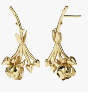 Meadowlark 1: Rose Studs - Yellow Gold Plated