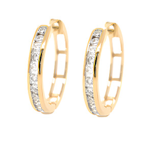 Diamond Earrings 1: Channel Set Diamond Huggies