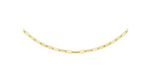 Gold Chains: 9ct Yellow Gold Paperclip Chain - 50cm