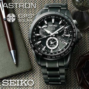 Watches: Seiko Astron Titanium Mens Sport Watch Black