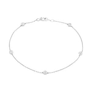Diamond Bracelets: 9k White Gold Diamond Bracelet -
