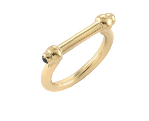 Gold Plated Jewellery: Stirrup ring - GP