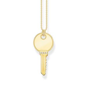 Gold Plated Jewellery: Engravable Gold plated necklace key