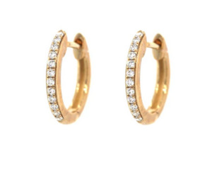 Diamond Earrings 1: Small round Diamond Huggies
