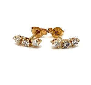 Diamond Earrings 9ct Yellow Gold