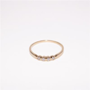 9ct YG Bezel Set Diamond Ring - TDW = 0.08ct