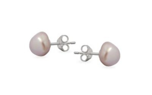 Natural Keshi FWP Studs - SS - 8-9mm