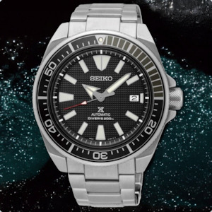 Seiko Prospex Samurai Scuba Divers Watch- Black Dial