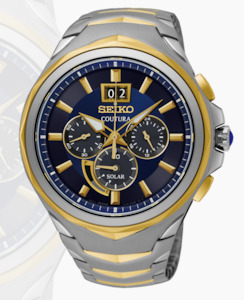 Coutura Perpetual Solar Chronograph Watch two tone