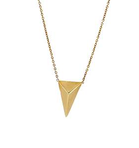 Gold Pendants: 9ct YG Gold Pyramid Pendant