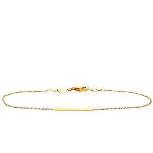 Gold Horizontal Bar in 9ct Yellow Gold