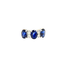 Coloured Stone Collection1: Sapphire and Diamond Ring