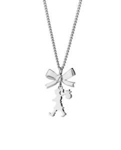 Karen Walker 2: Mini Girl with a Bow Necklace - Silver