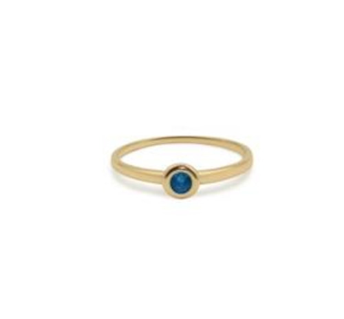 Bezel Set Sapphire Ring 0.11ct - 9k YG